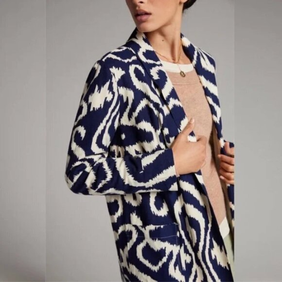 Anthropologie Women’s Blue Motif Robbie Duster‎ Jacket - Picture 2 of 15